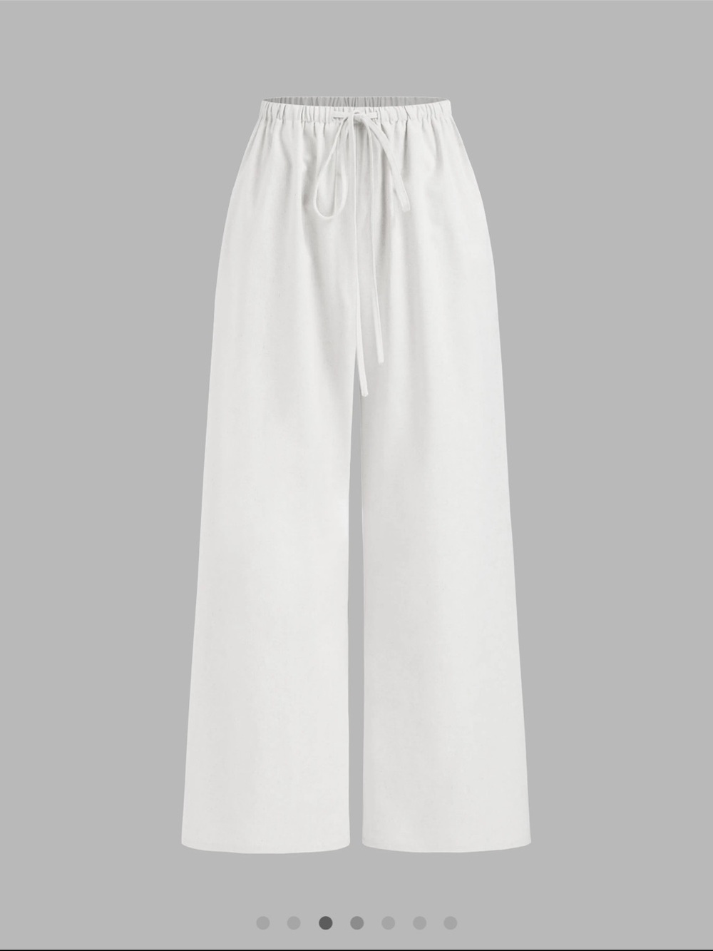Cider White Linen Pants